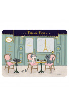 SETS DE TABLE DORES - CAFE DE PARIS CHATS