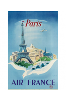 AFFICHE AIR FRANCE LEGEND PARIS, TOUR EIFFEL ET COLOMBE AFL0058 30X40 EN POCHETTE GIFT
